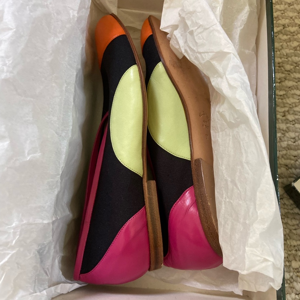 Vintage 80s Maud Frizon Club colorblock flats shoes 37/6.5 with box - Picture 9 of 10